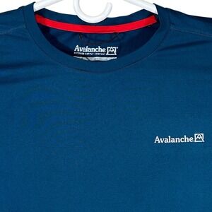 Avalanche Outdoor Supply Co Mens Performance T-Shirt Teal Blue Medium
